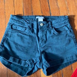 2/$10 Hunter green jean shorts